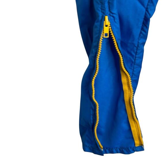 VTG 80s Nike Sportswear Nylon Track Pants Orange Swoosh Streetwear Medium Active - Picture 4 of 11